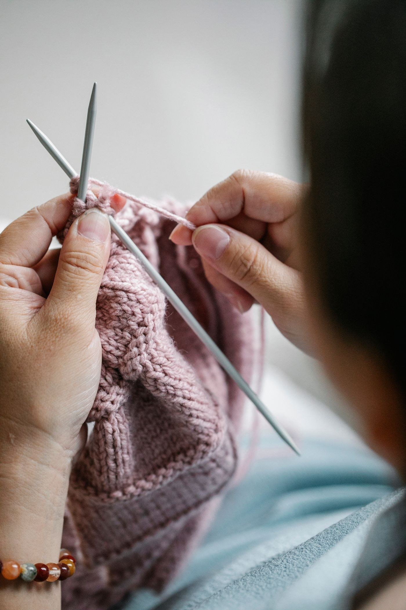 Yarn and needlework in progress